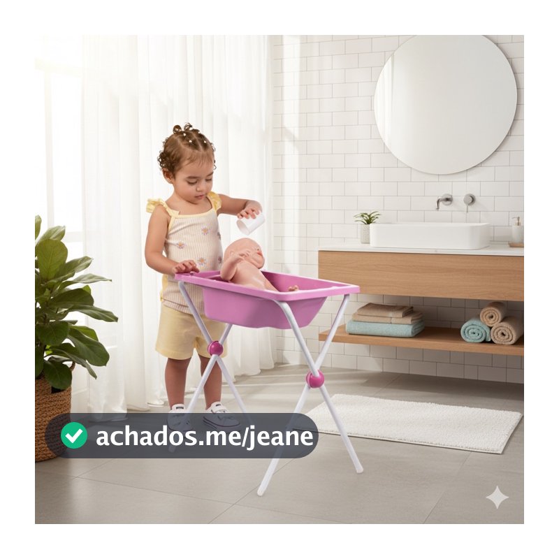 Banheira De Brinquedo Infantil Com Suporte Para Boneca