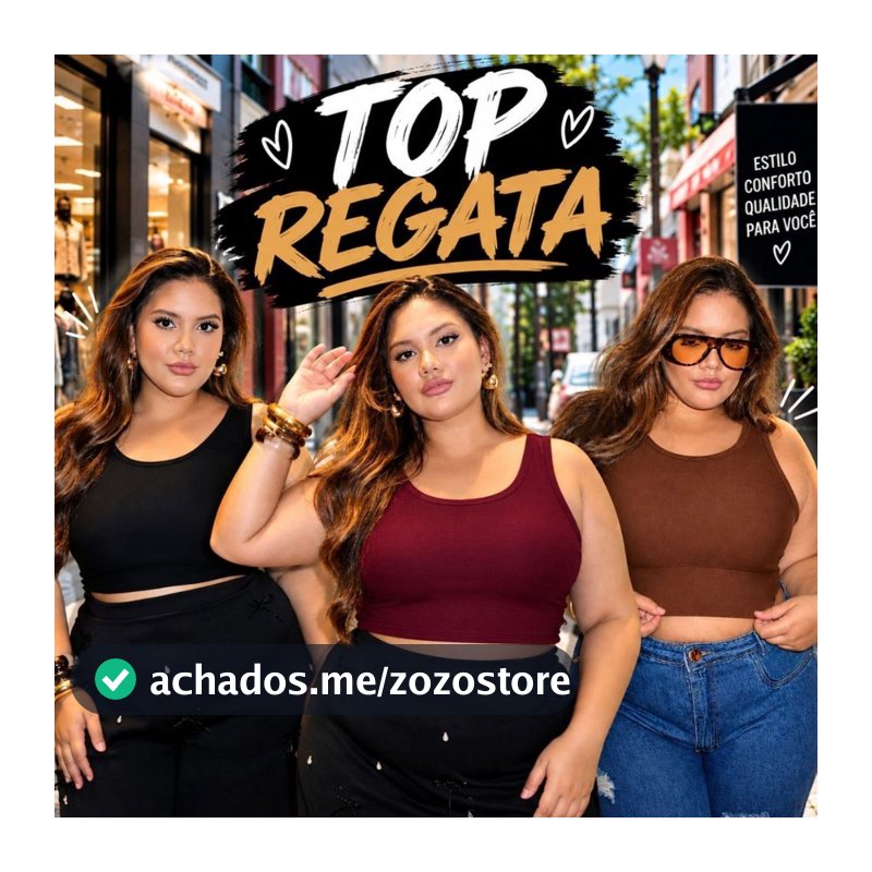 Top Regata Feminino Plus Size Academia Verão Casual Croped Elegante Versátil Tamanho Unico 40 ao 46