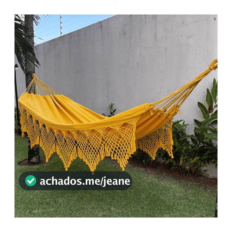 Rede Descanso Reforçada Rede Dormir Casal king Luxo Rede de Dormir Gigante Varanda Manual Artesanal