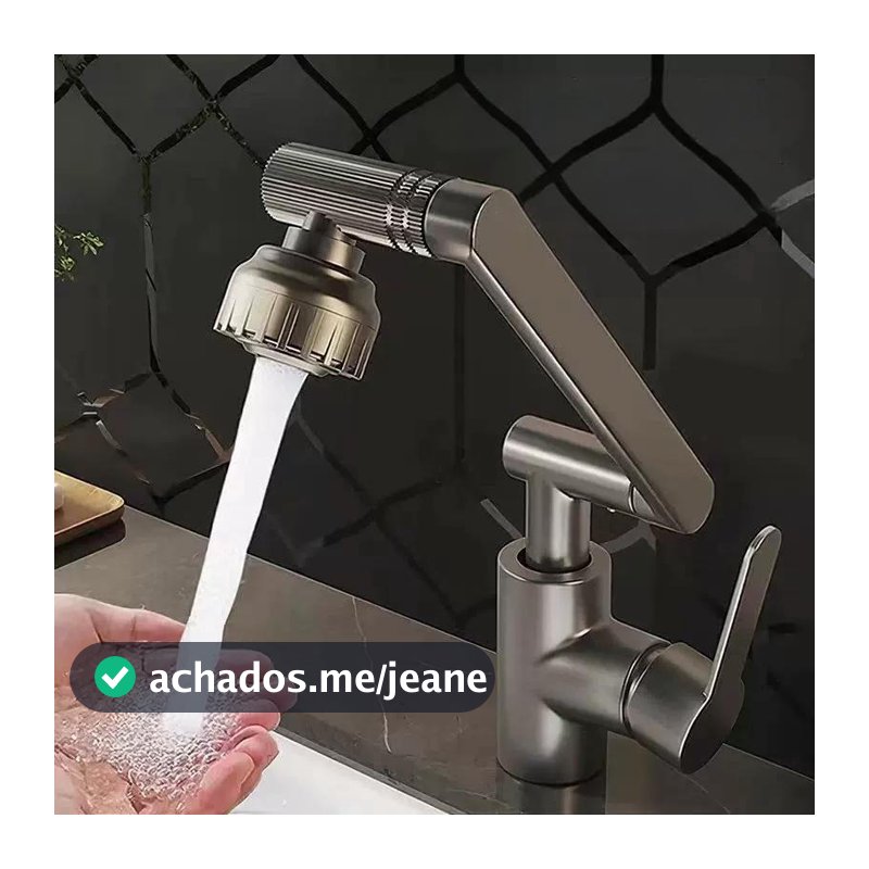 1080° Torneira Giratória de Braço Robótico Chuveiro À Prova De Respingos Banheiro Cozinha Do Aerador Dois Modos