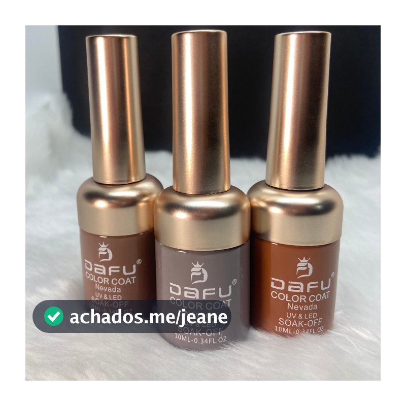 Kit 3 Esmaltes em Gel Nevada Dafu 10ml 3 cores