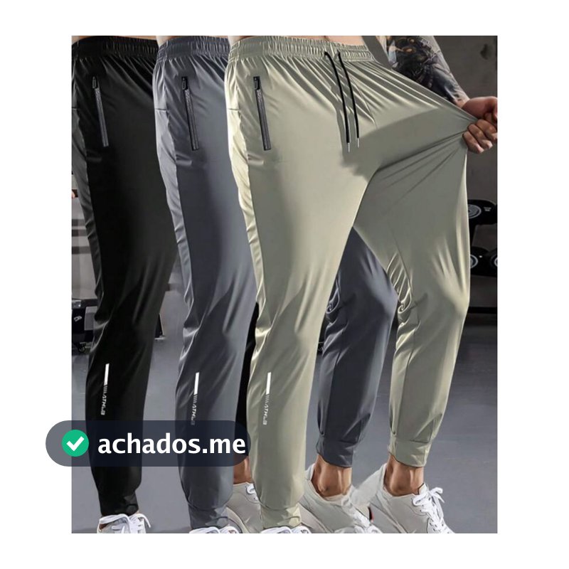 Calça Masculina Super Leve | Secagem Rápida | Toque Gelado | Alta Elasticidade