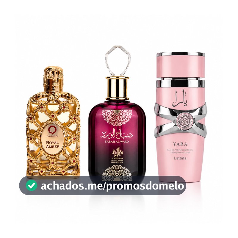 Kit Fragrancias de Estilo Arabe Yara Sabah Royal Amber