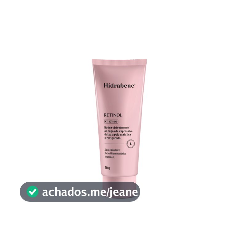 Hidrabene Retinol Noturno Antirrugas com Ácido Hialurônico 30g