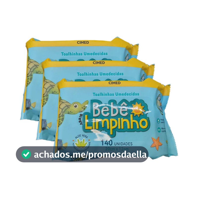 kit 420 Toalhas Umedecidas Bebê Limpinho