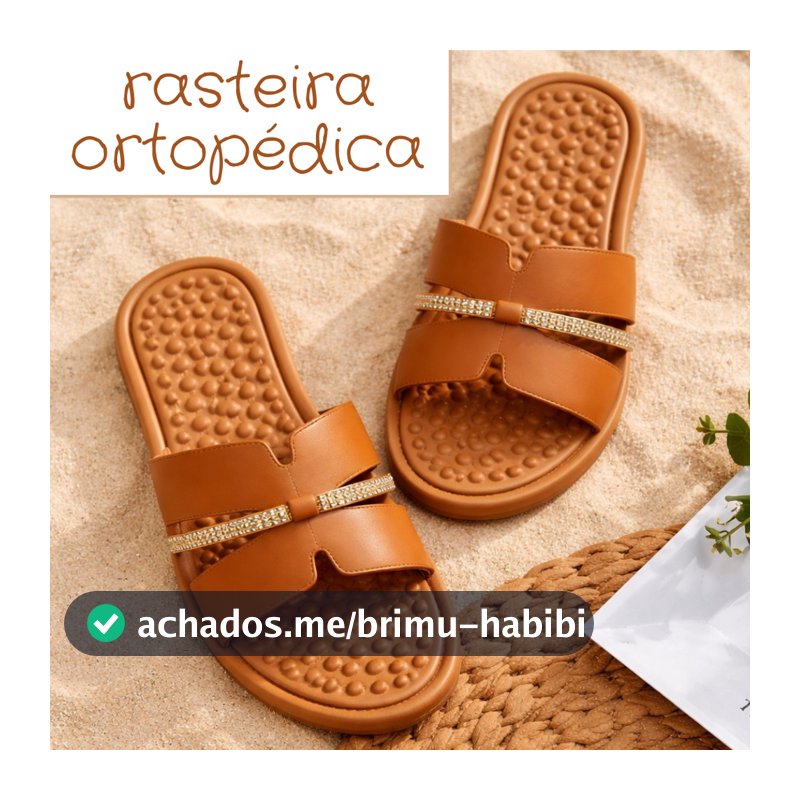 Sandália Feminina Flat Rasteira Ortopédica  Rasteirinha Tendência Dia a Dia Blogueira Florear