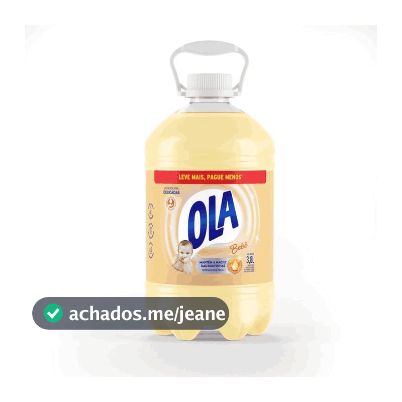 Sabao Liquido Ola Bebe Roupas Delicadas 3,8l