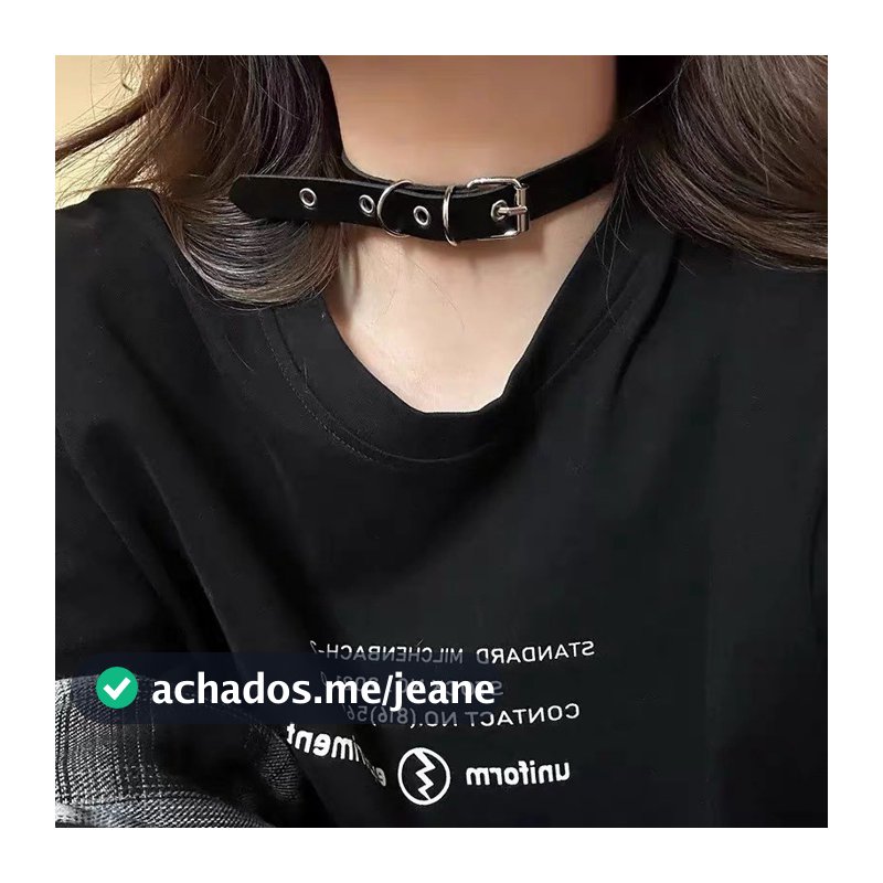 Cinto y2k Punk menina colar feminino gargantilha colar Neckband doce legal preto colar corrente colar