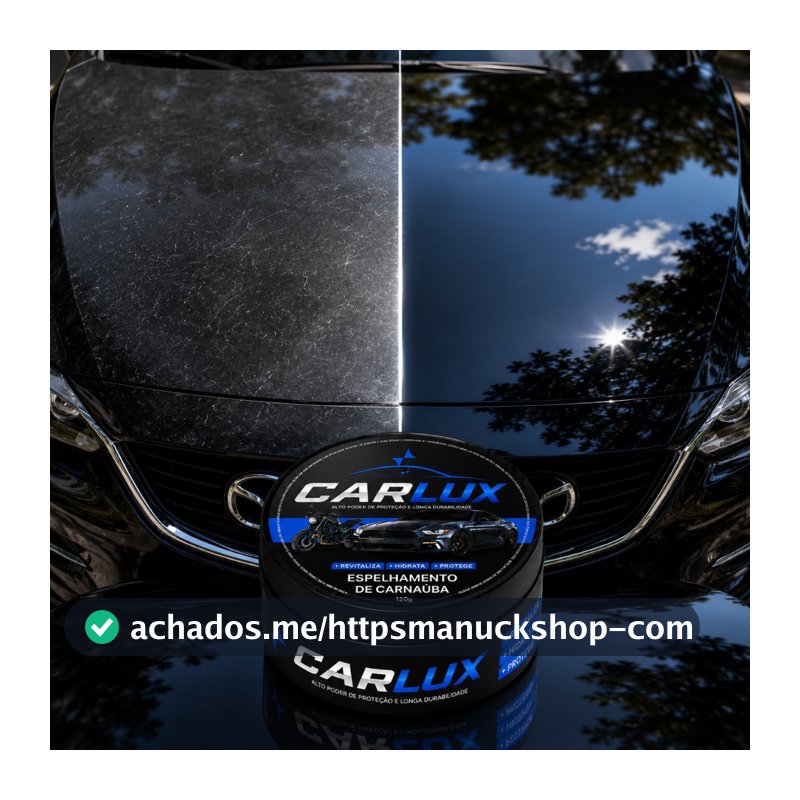Cera Carnaúba Automotiva Pintura Queimada Revitalizadora 120g Polimento Brilho Profundo Toque Liso Repelência à Água