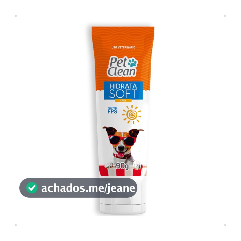 Protetor Solar Creme Termo Hidratante para Cachorro FPS 30 Pet Clean 90g