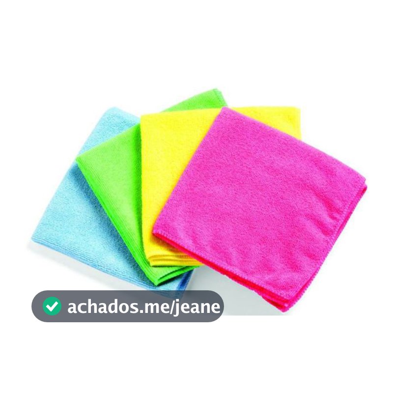 Kit 5 Panos microfibra de limpeza (40cm x 40 cm)
