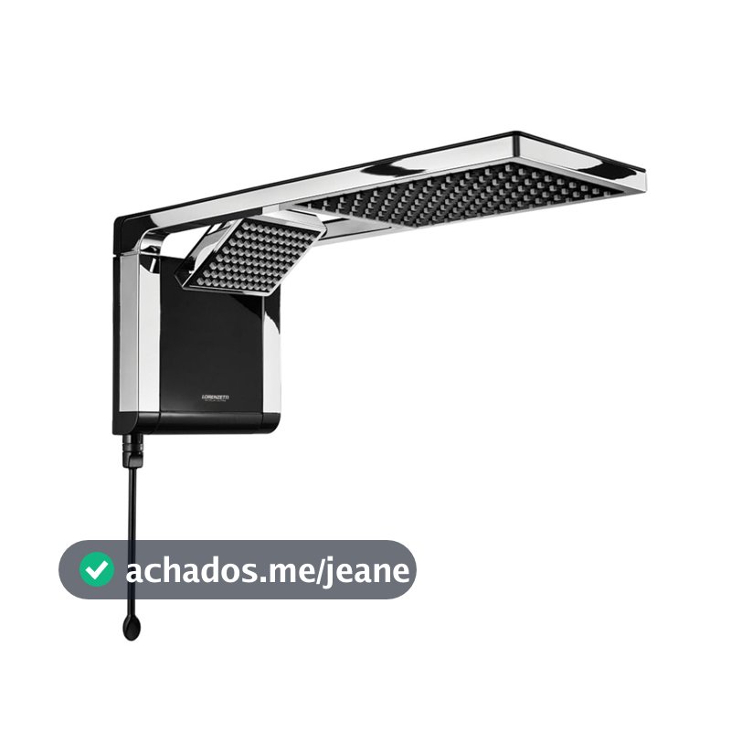Chuveiro Lorenzetti Acqua Duo Multi Temperatura Preto/Cromado 6800W, 220V