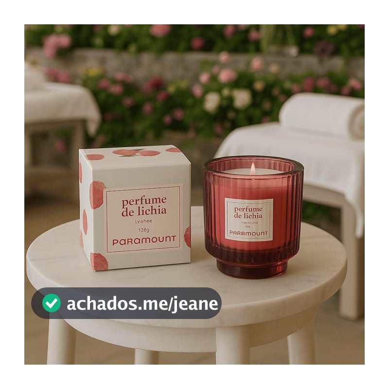 Vela Aromatica Perfume De Lichia 120g Decorativa Perfumada