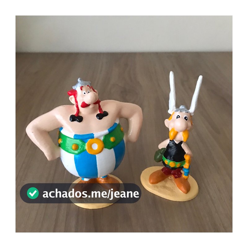 Boneco Colecionavel ASTERIX E OBELIX Figura Decorativa Action Figure Colecionaveis Impressao 3D