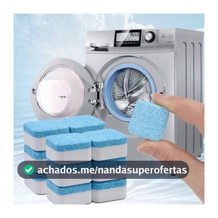 Kit 10 Limpador de máquina de lavar, comprimido efervescente sólido para remover manchas