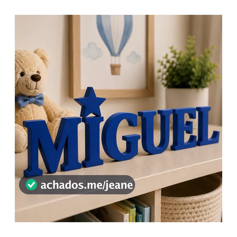 Nome Decorativo Personalizado Infantil Para Quarto de Bebê Decoração Exclusiva Presente Maternidade Chá de Bebê