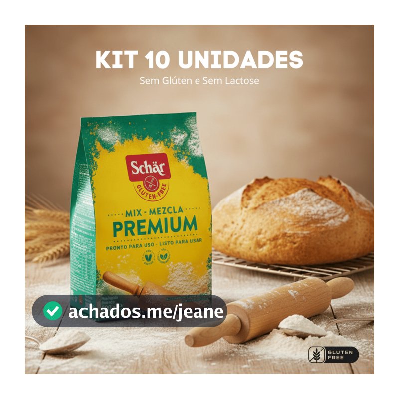 Kit com 10 Farinhas Mix Premium sem Glúten 500g cada - Schar