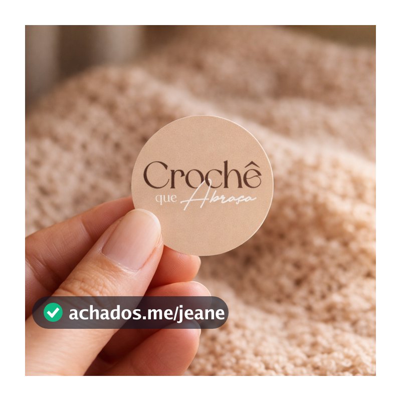 Etiqueta para crochê kit tag adesivos artesanal