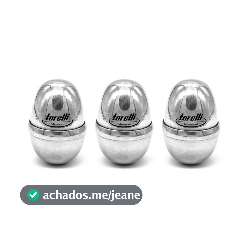 Chocalho Ovinho Alumínio Ganza Egg Shaker Torelli 3 Unidades