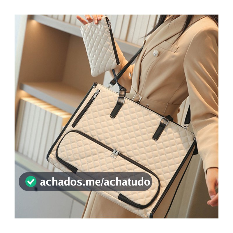 Bolsa Feminina Térmica 2 em 1 para Laptop 15.6'' e Marmita Grande Capacidade