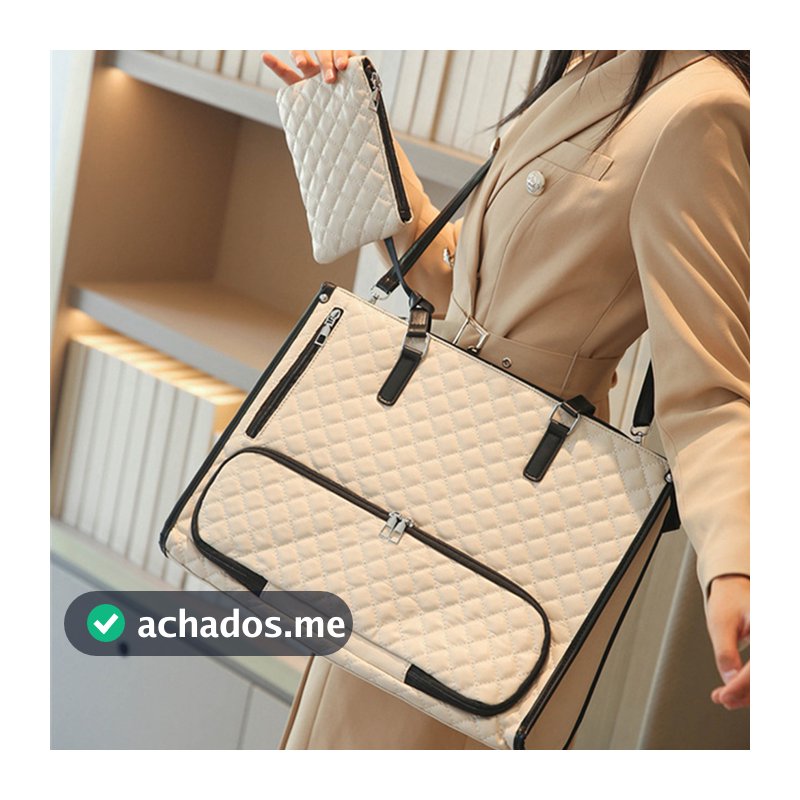 Bolsa Feminina Térmica 2 em 1 para Laptop 15.6'' e Marmita Grande Capacidade