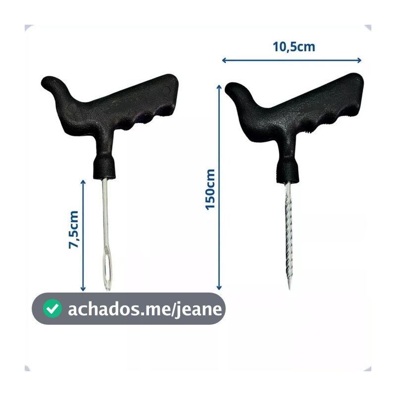 Kit Reparo Pneu LKD-227 Cordão Vedação Furação a Frio Ferramentas para Carro
