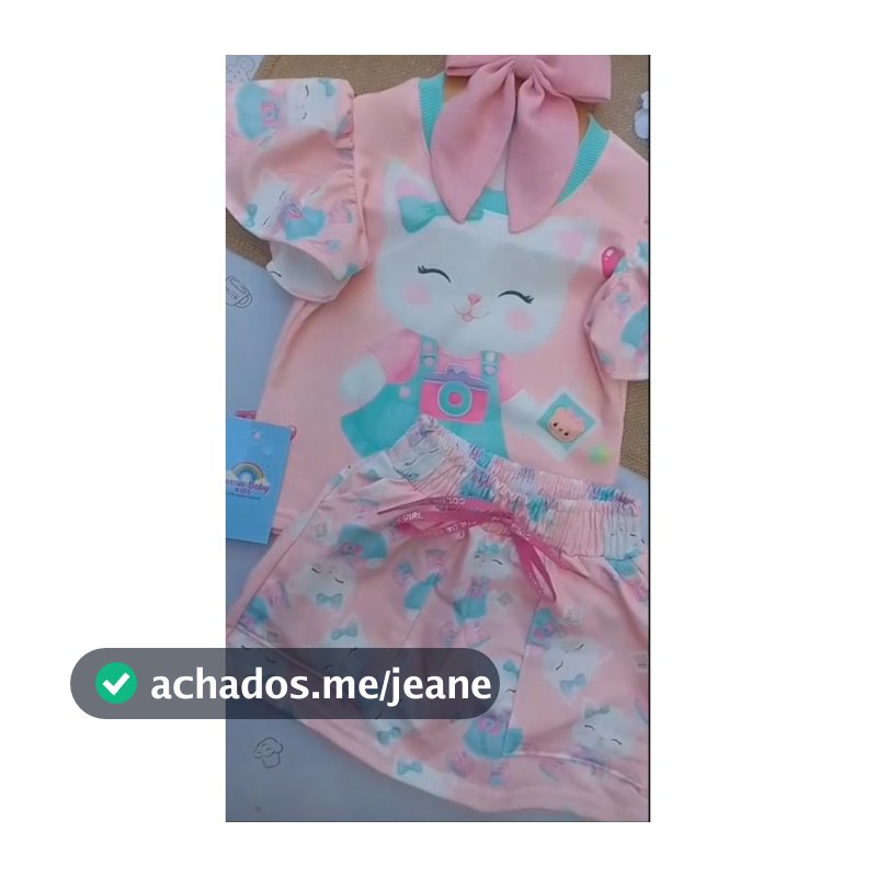 conjunto infantil menina menina delicada manguinha fluida conjunto saia chort  tecido macio encorpado