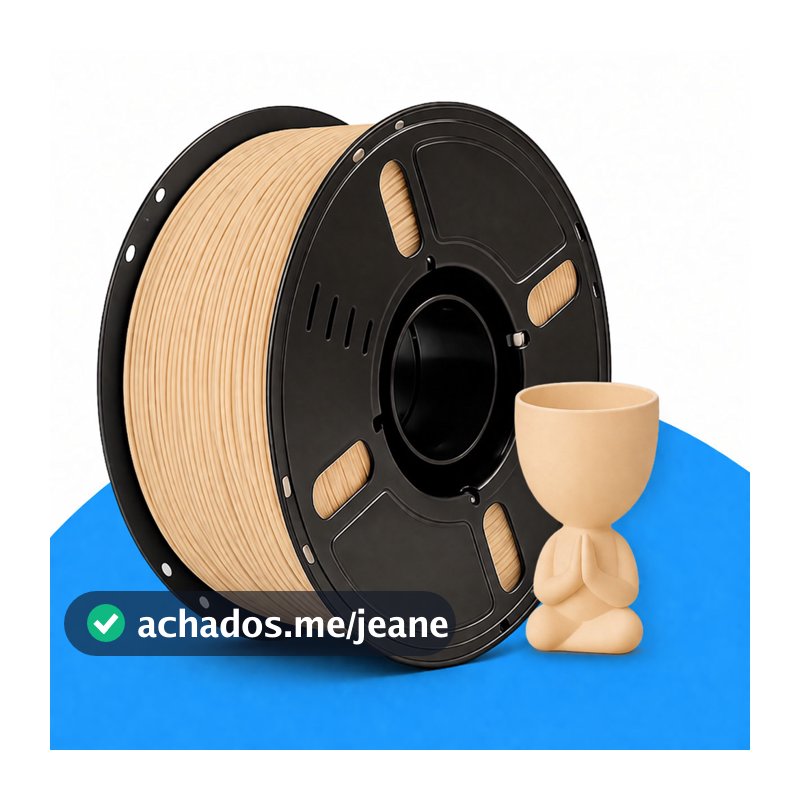 Filamento PLA Bege 1kg 1.75mm para Impressora 3D Impressão de Alta Qualidade