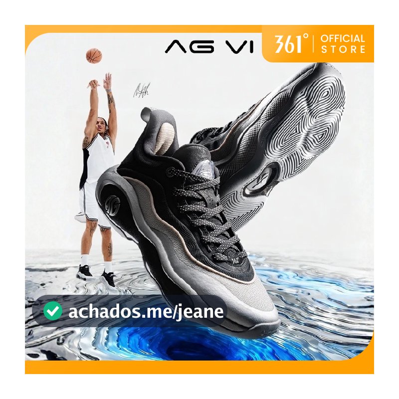 361 Degrees AG6 Aaron Gordon Tênis Masculino de Basquete com Amortecimento e Antiderrapante 572611102