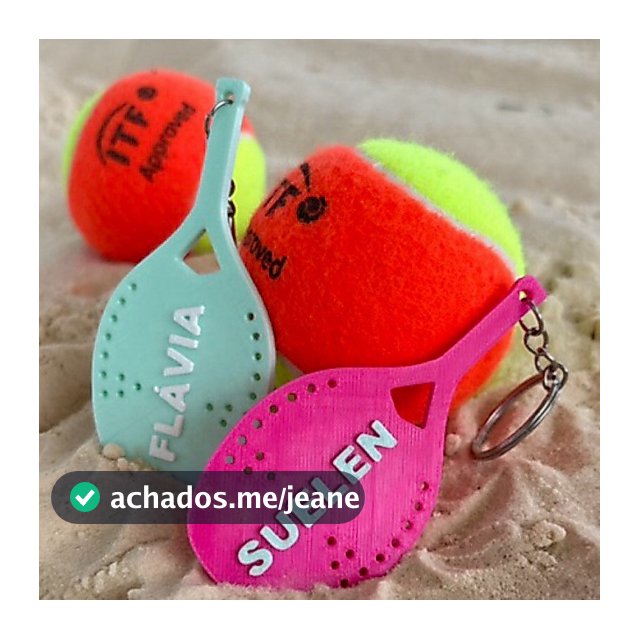 Chaveiro Raquete Beach Tennis Personalizado com Nome | Lembrancinha Beach Tennis | Mini Raquete Chaveiro Mochila