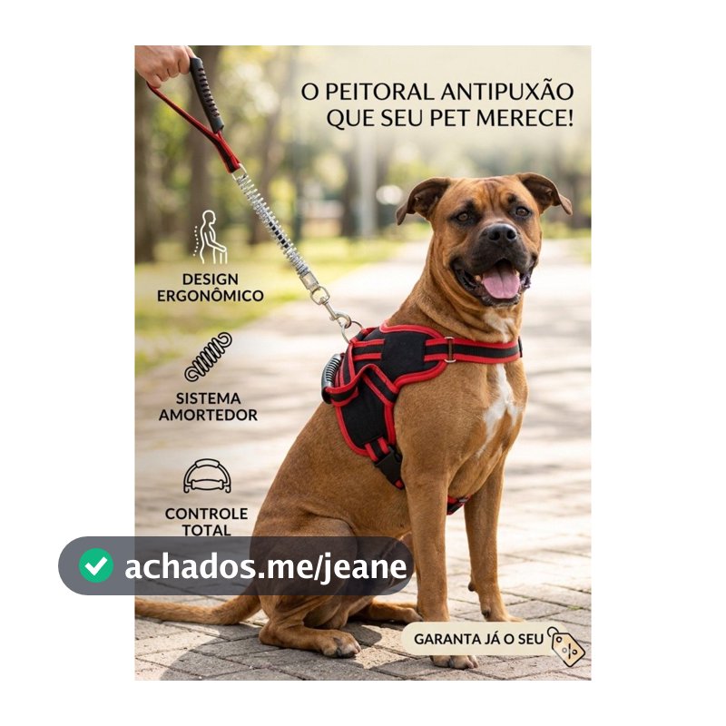 Peitoral e Guia pra Cachorro antipuxão Cães Grande e Forte Reforçada Para várias raças Pastor alemão