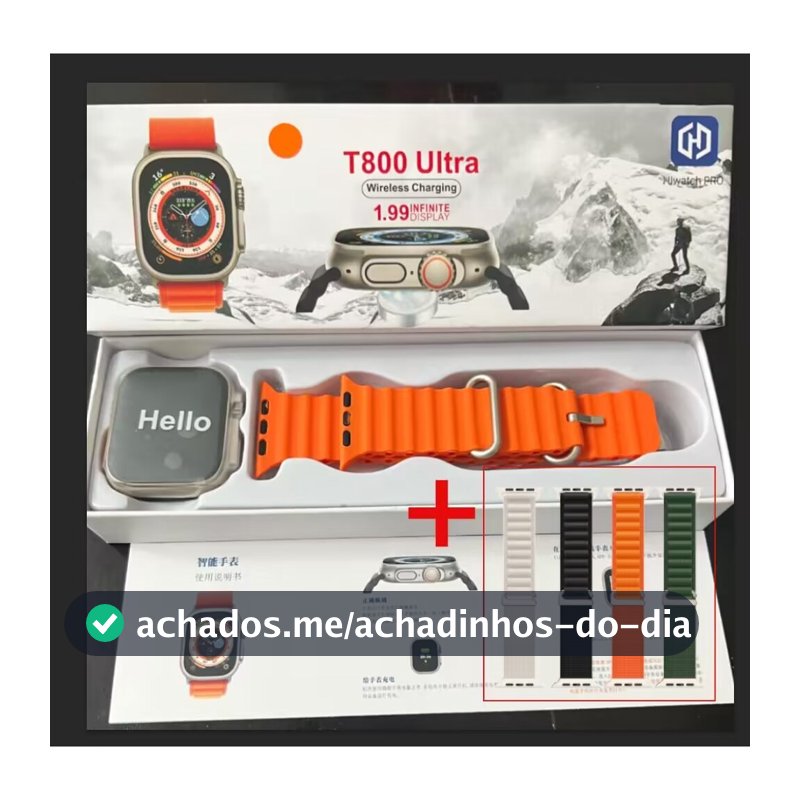 2026 Nova Série 8 Relógio T800 Ultra Smart Watch Esportivo Sem Fio À Prova D'água T800 Ultra2 MAX