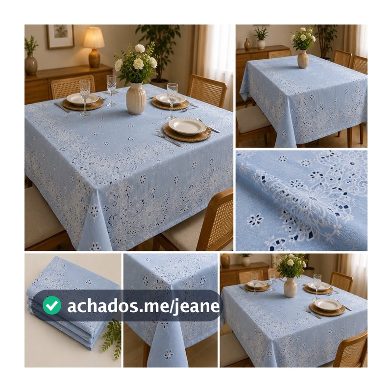 Toalha de Mesa Linhão Rústico Grossa Algodão 4 e 6 Lugares  Elegante Alta Qualidade Premium