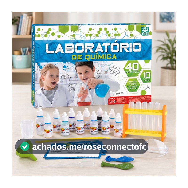Brinquedo Laboratório de Química Kit Com 40 Experiências Experimentos Nig