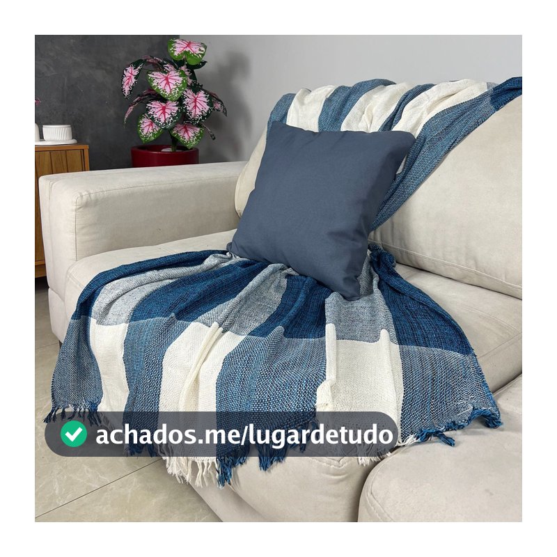 Manta Decorativa 210x120cm Protetora Para Sofá 100% Algodão Cores Variadas Capa de Colchão | AMORIM