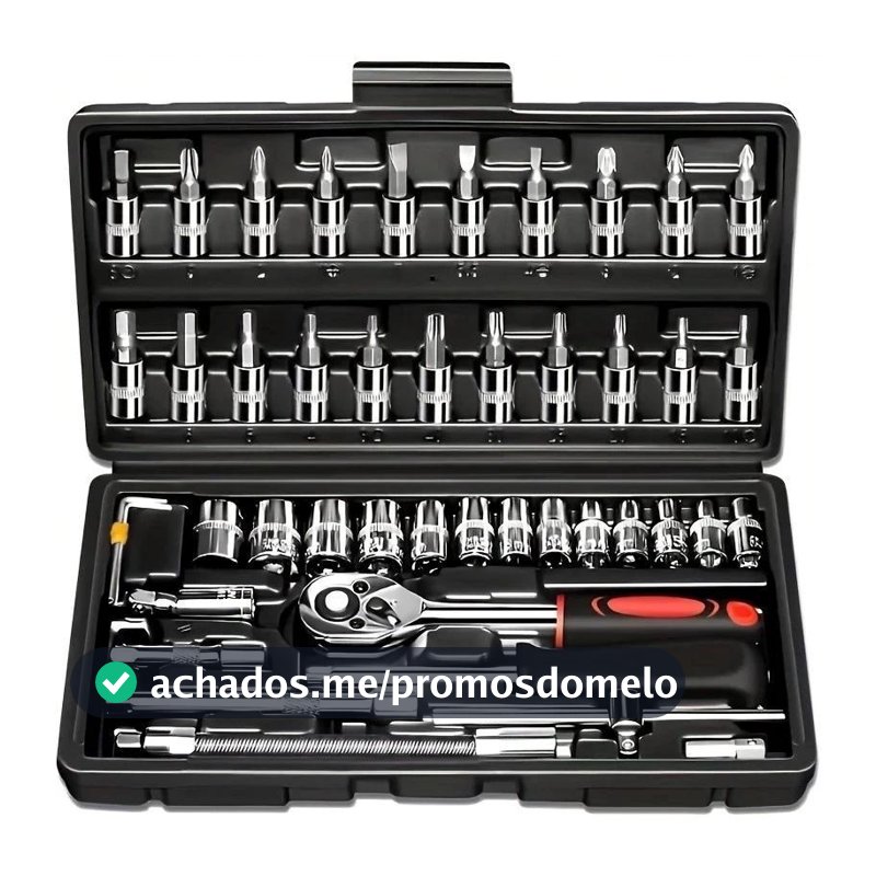 De Ferramentas 40/46 Peças Jogo De Soquetes Chave Catraca Reversível Com Maleta Jogo De Ferramentas Completo