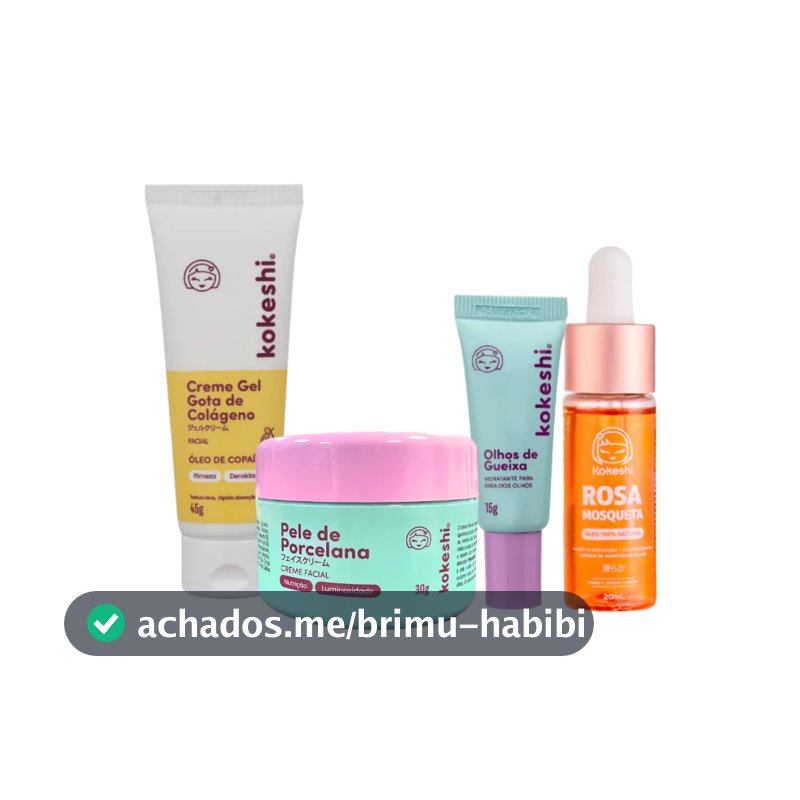 Kit Renovadores Gota de Colágeno e Rosa Mosqueta Kokeshi
