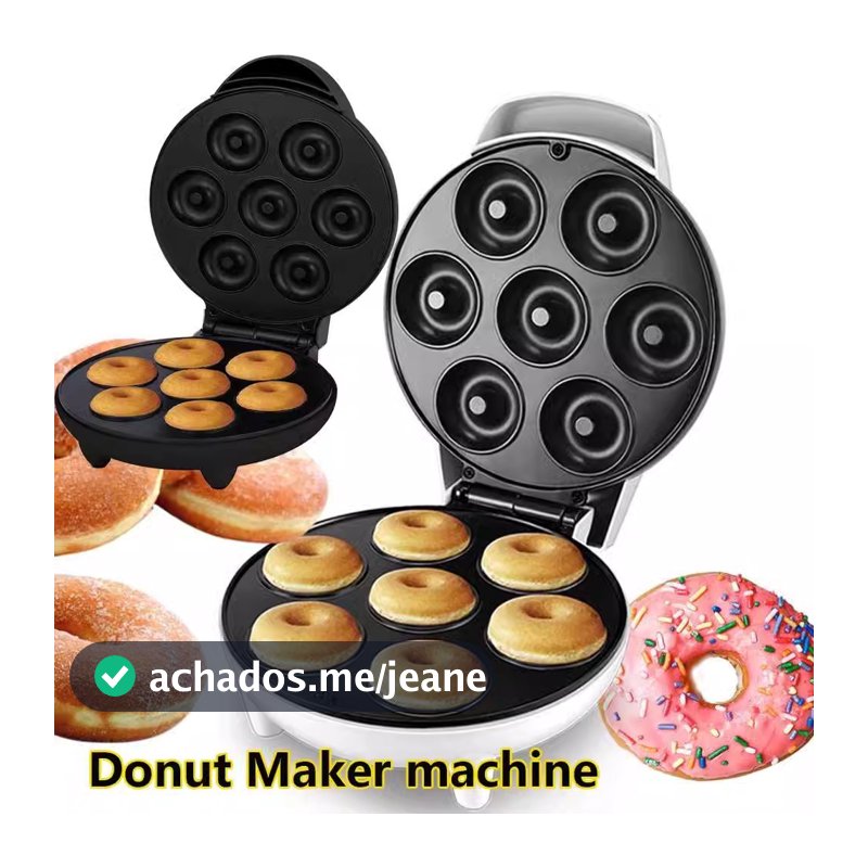 Máquina De Mini Donuts Sobremesa 110V Portátil Para Lanche De Café Da Manhã Infantil Cozinha