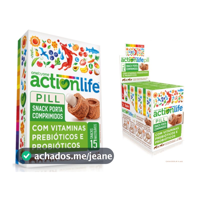PORTA COMPRIMIDO MEDICAMENTO SPIN ACTIONLIFE PILL 45g 1 UNIDADE