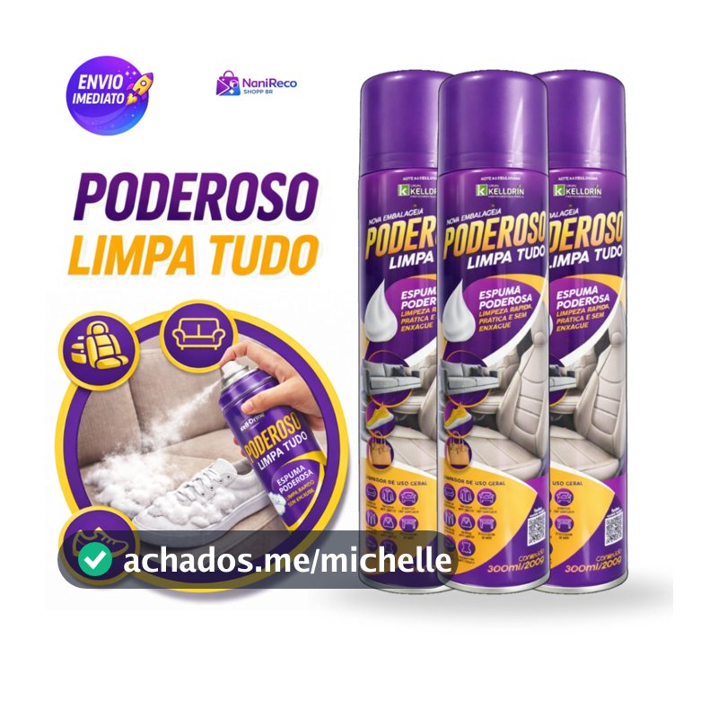 Spray Limpa Tudo Poderoso Casa Carro Sofá Estofados