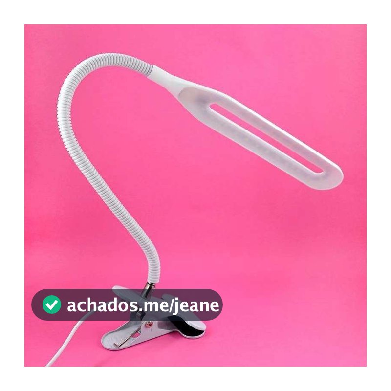 Luminária De Mesa Com Garra Manicure Maquiagem Leitura USB