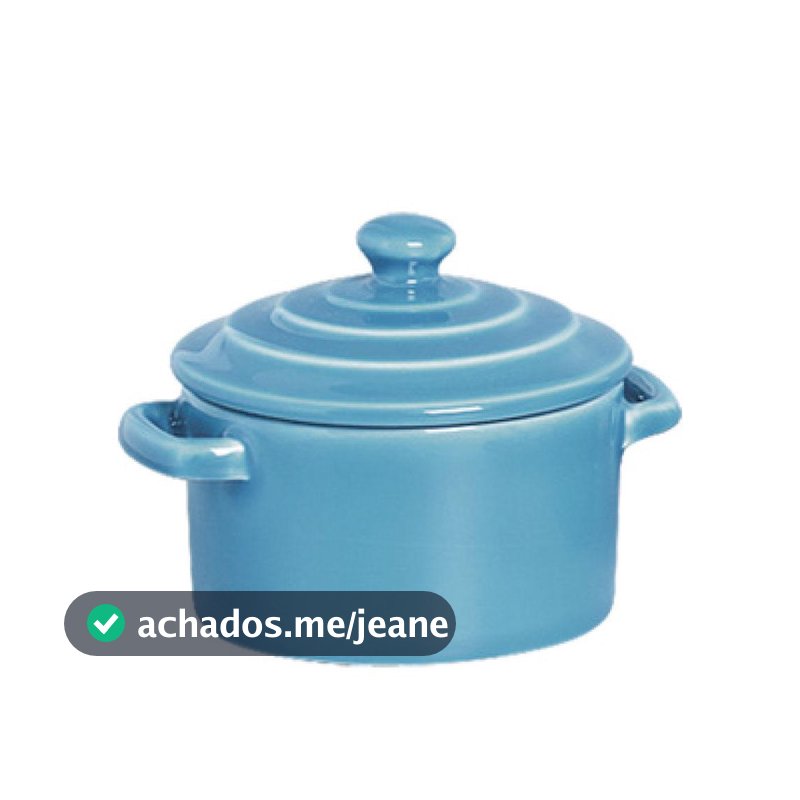 Mini Caçarola Cerâmica Azul Esmaltada 250ml Moderna Panelinha Para Festa Buffet Servir