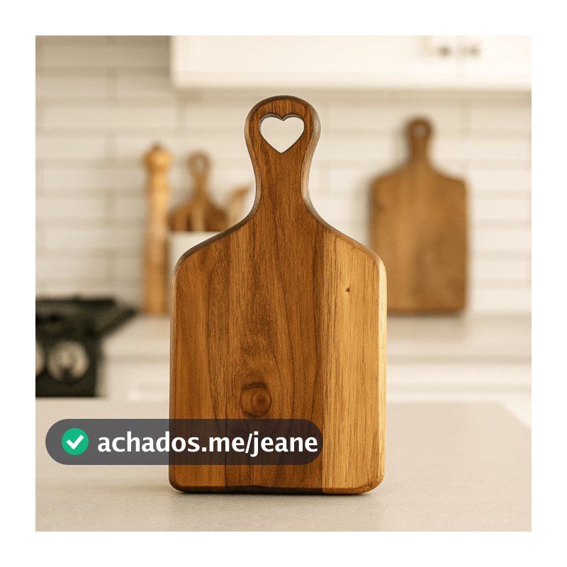 Tábua Coração da Mata 22x10 em Madeira Teca – Petiscos, Porções, Café, Sobremesas e Mini Tábuas