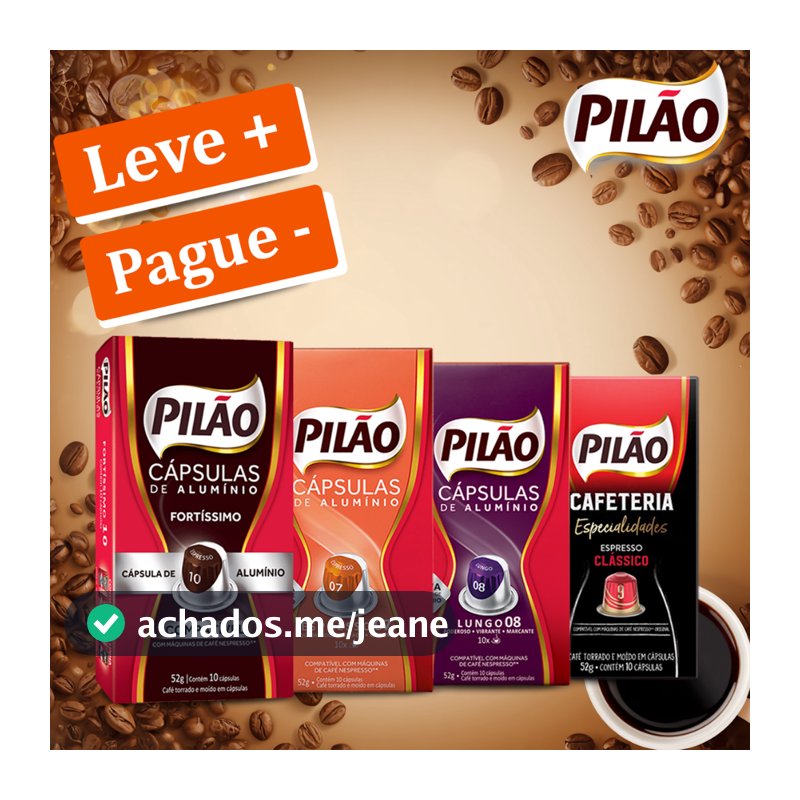 Cápsula de Café Pilão compatível com máquina Nespresso - 10 und