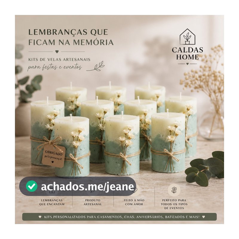 Lembrancinha Personalizada Vela Aromática Artesanal em Cimento Casamento | Aniversário | Maternidade | Chá de Bebê