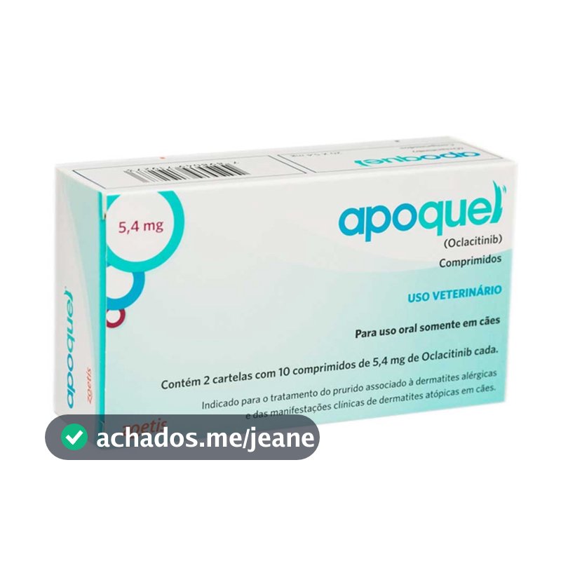 Apoquel Dermatológico Anti Coceira Cães 5,4 Mg 20 Comp 5,4mg