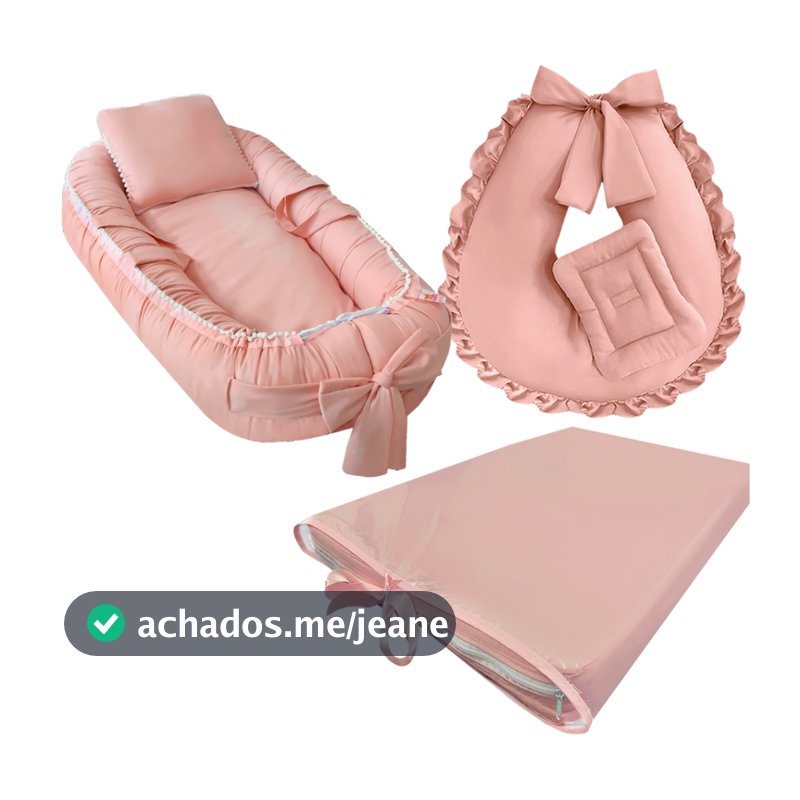 Kit Ninho Redutor Bebe + Trocador Impermeável e Almofada de Amamentação para Amamentar