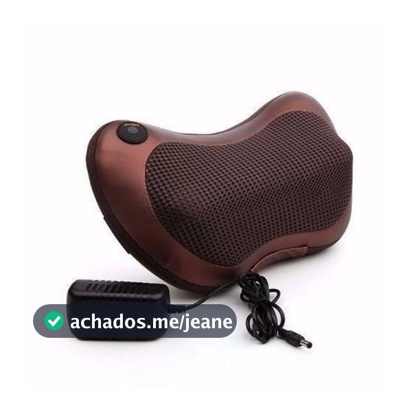 Encosto Massageador Shiatsu Lombar Pescoço Veicular e Casa  pés cabeça bivolt 110v-220v Pronta Entrega