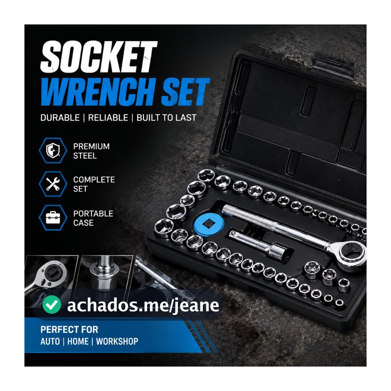 40/46 Peças Verde Kit Chaves Jogo Catraca Reversível Soquetes Maleta Promoção promoção