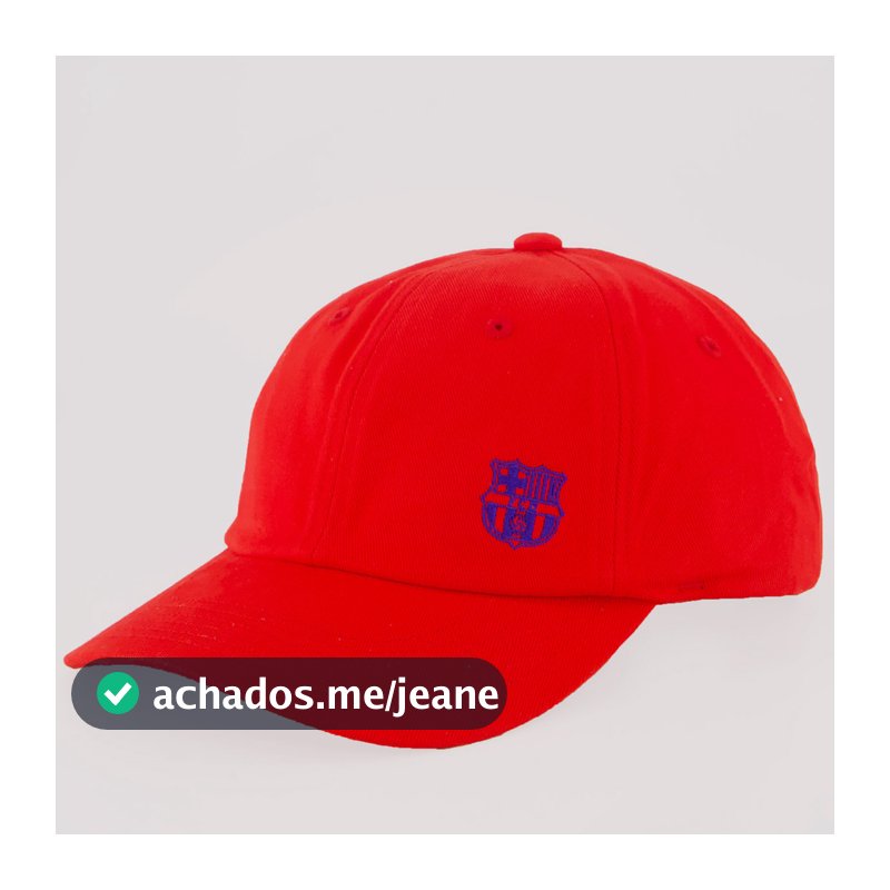 Boné Barcelona Dad 6 Gomos Vermelho